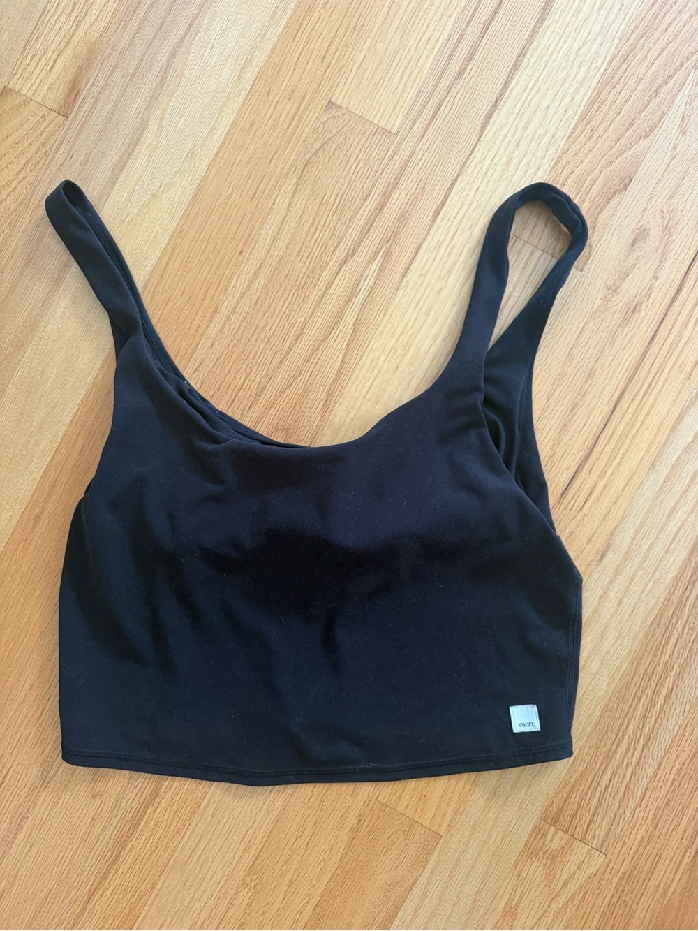 Vuori Black Cropped Sports Bralette